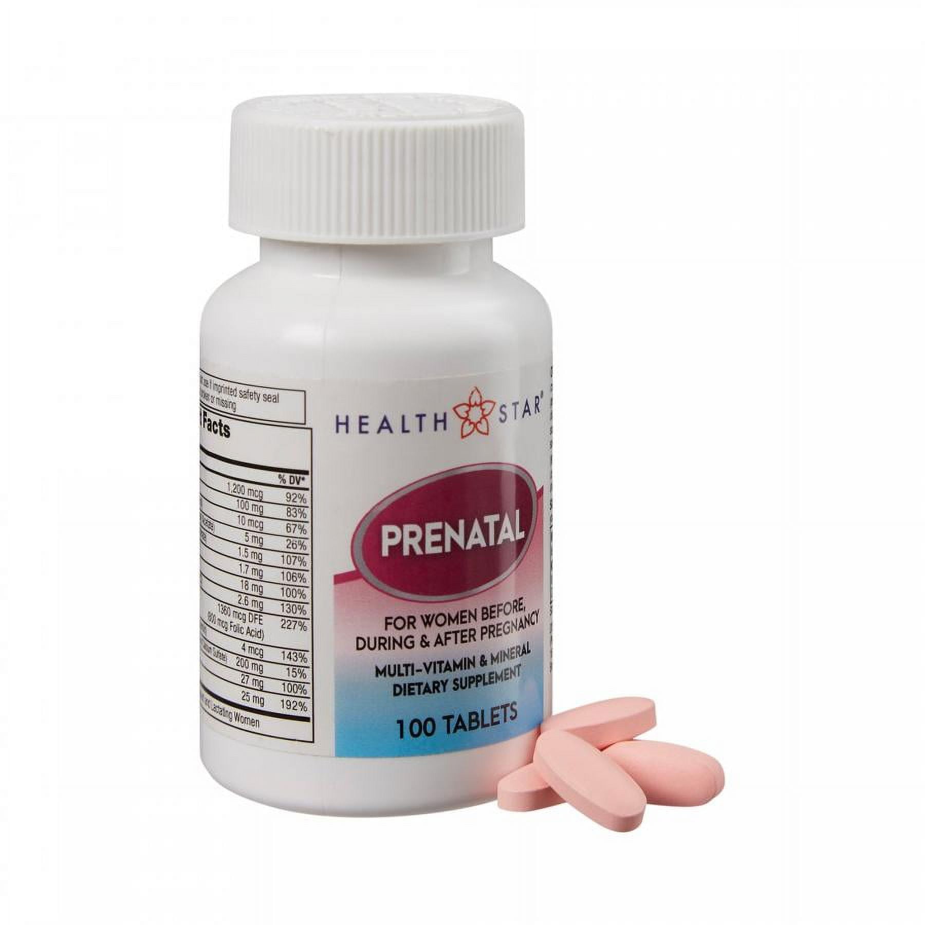 Geri-Care HealthStar Prenatal Multi-vitamin & Mineral Dietary Supplement, 100 Count