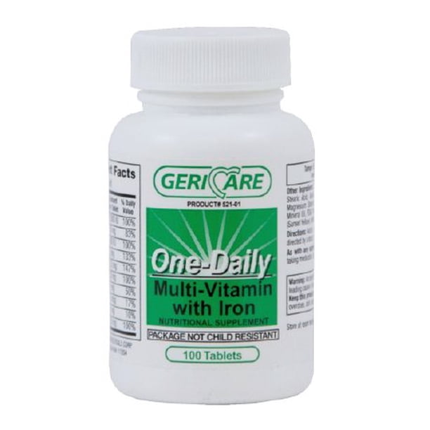 GeriCare Multivitamin With Iron, Bottle of 100