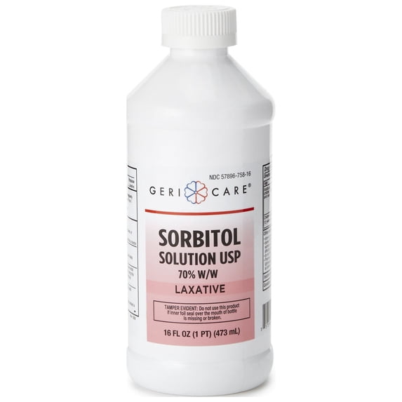 Geri-Care Sorbitol Solution Liquid Laxative - Constipation Relief within 1 Hour, 16 oz, 12 Bottles,