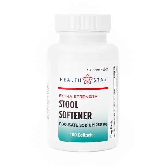 Geri-Care Stool Softener Softgels - Extra Strength Docusate Sodium, 250 mg, 1 Bottle, 100 per Bottle