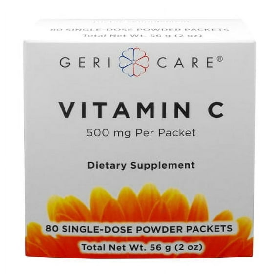 Geri-Care Vitamin C, 500 mg Strength, 80 Single Dose Powder Packets per Box