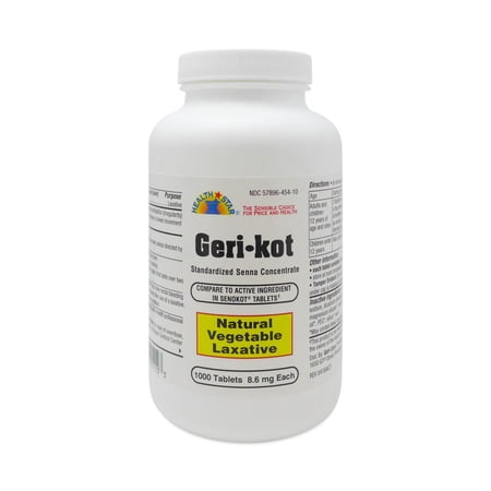 Geri-Kot Senna 8.6mg 1000 count NATURAL VEGETABLE LAXATIVE