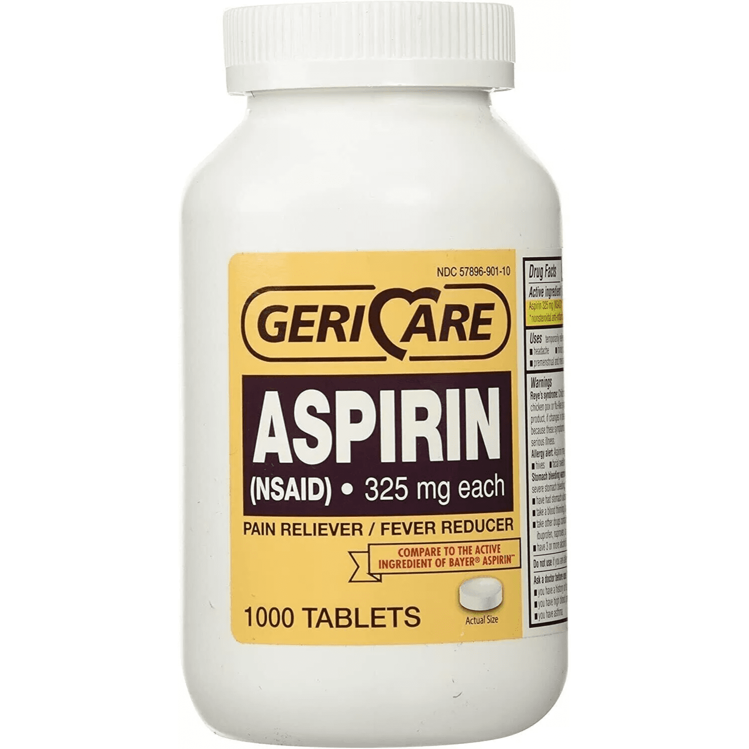 GeriCare Aspirin 325 mg 1000 Tablets