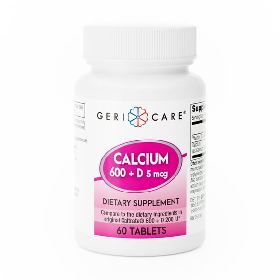 Geri-Care Calcium Tablet 747-06-GCP 1 Bottle, 60 per Bottle