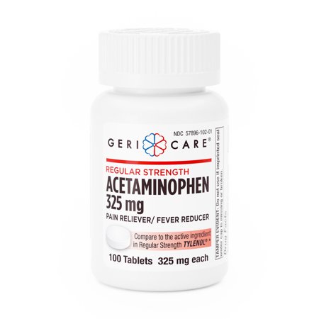 GeriCare Non-Aspirin Pain Relief Tablets, 325 mg, 100 Count