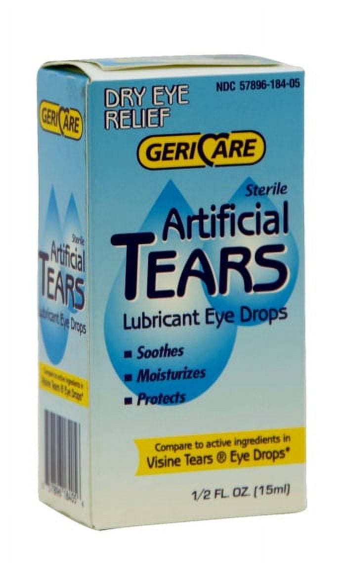 Gericare Artificial Tears Lubricant Eye Drops 15 mL per Bottle