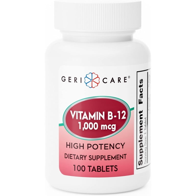 injectable b12 over the counter Gericare High Potency Vitamin B12 1000 mcg Tablet 100 per Bottle