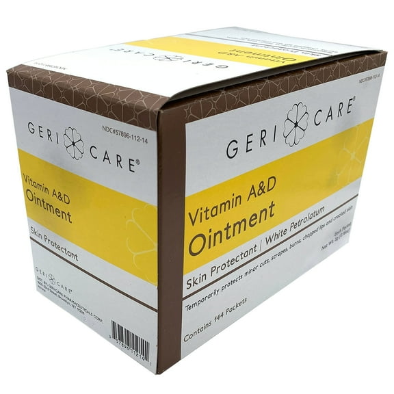 Geri-Care A & D Unscented Skin Protectant Ointment 5 Gram Individual Packet S110-14-GCP 144 Ct