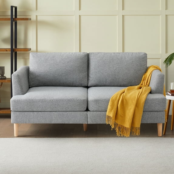 Gericco Loveseat Sofa, Mid Century Modern Decor Love Seat Couches for Living Room(Extended Gray)