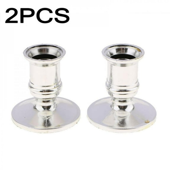 Gerich 1 Pair Candle Base Holder Pillar Taper Candlestick Stand Plastic Home Party Decor