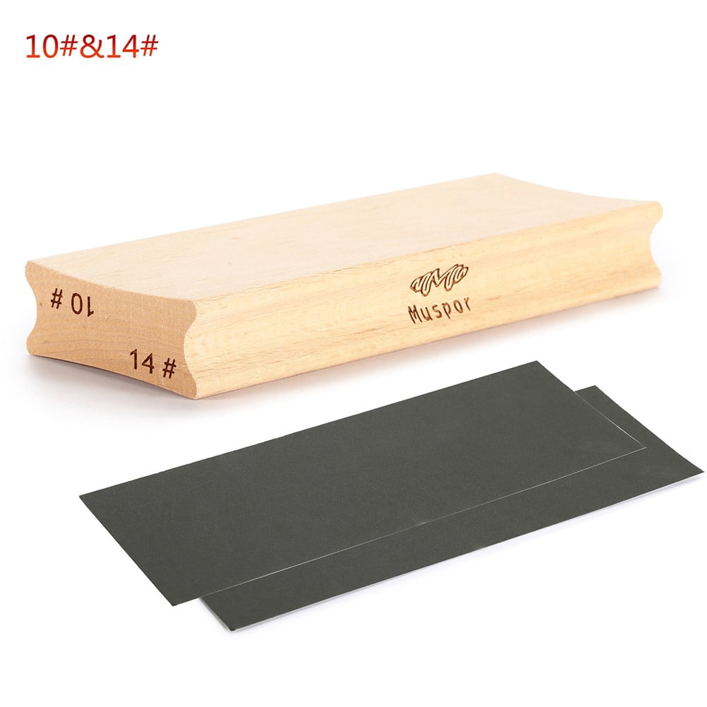 Gerich 1 Set Guitar Radius Two-Way Sanding Block for Guitar Bass Fret Leveling Luthier Tool Sanding Block with 2 Pcs s 600 Grit Sandpaper