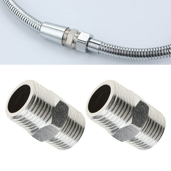 Gerich 2 Pcs Shower Hose Extension Pipe Universal Hose Extender Make Hose Longer Extend