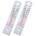 thumbnail image 1 of Gerich 2 Pcs Wall Thermometer Indoor Outdoor Hanging Garden Greenhouse House Office Room, 1 of 10