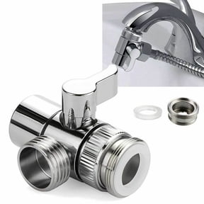 Gerich 3-way Diverter Valve Water Tap Connector Faucet Adapter Kitchen Sink Splitter