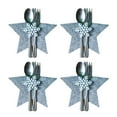 thumbnail image 1 of Gerich 4 Pcs Christmas Cutlery Silverware Holder Knifes Forks Bag Kitchen Xmas Table Decor, 1 of 9