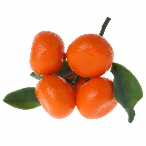 Gerich 5 heads Lifelike Artificial Oranges Fruit Fake Tangerines Kitchen Restaurant Display Food Decor Props