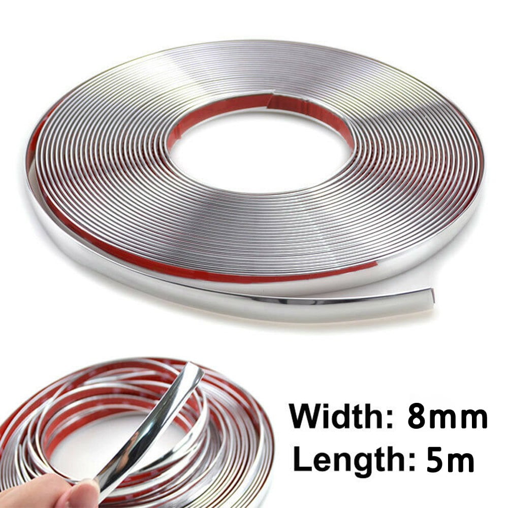 Gerich 8mm*5m Chrome Car Styling Moulding Strip Trim Self Adhesive ...
