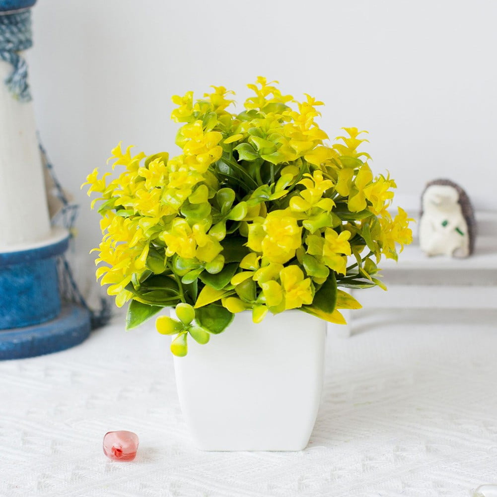 Gerich Artificial Bonsai Fake Plant Flower Potted Plant Artificial