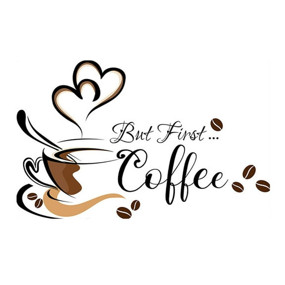 Gerich Coffee Cup Wall Stickers Cafe Vinyl Art Decals Pub Decals Bla Kitchen Home Decor, Decals, Stickers & Vinyl Art