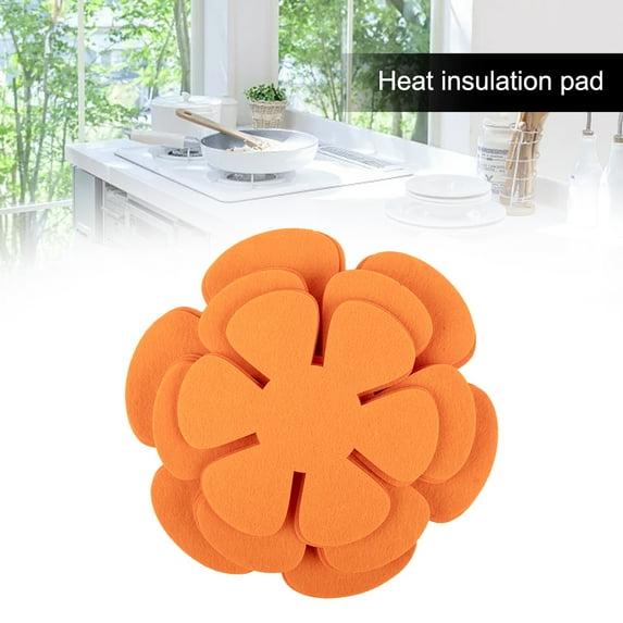 Gerich Felt Pad Pot Pan Protector,12 Pcs Anti Scratch Pan Protectors Non Stick Cookware Utensils Tool Orange