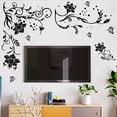 thumbnail image 1 of Gerich Flower Vine Removable Wall Decals Butterflies Flying Wall Stickers Decors Wall Art Stickers for Bedroom Living Room Sofa Backdrop TV Wall Decor, 1 of 7