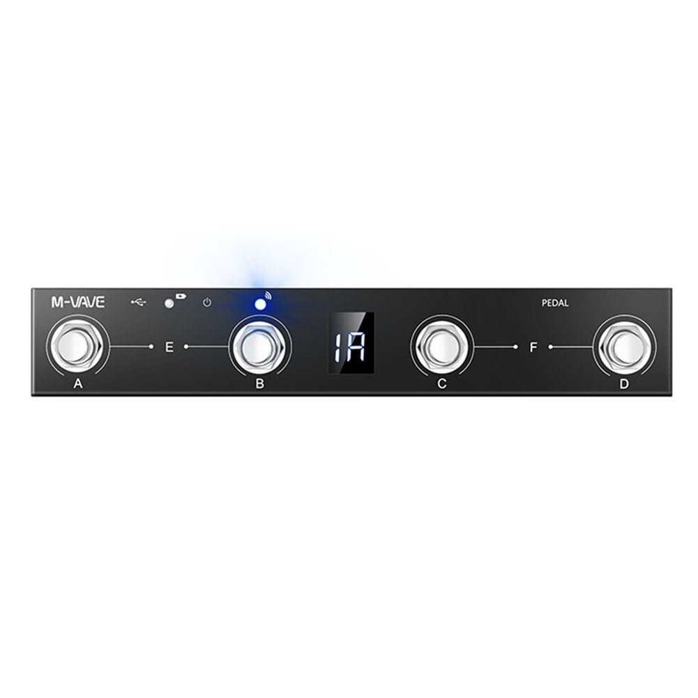 Gerich For M-VAVE Chocolate Bluetooth Wireless MIDI Controller Rechargeable 4 Buttons Portable MIDI Foot Controller Pedal APP Control