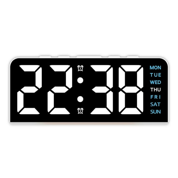 Gerich LED Electronic Mirror Alarm Clock Digital Clock Sound Control ...