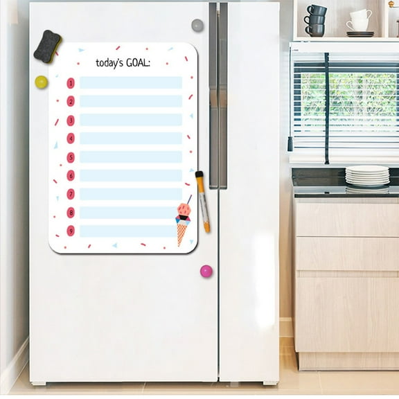 Gerich Magnetic Dry Erase Board Fridge Markers White Board Sheet Kitchen Erasable Flexible Refrigerator Magnet Grocery Planner List Home Decor