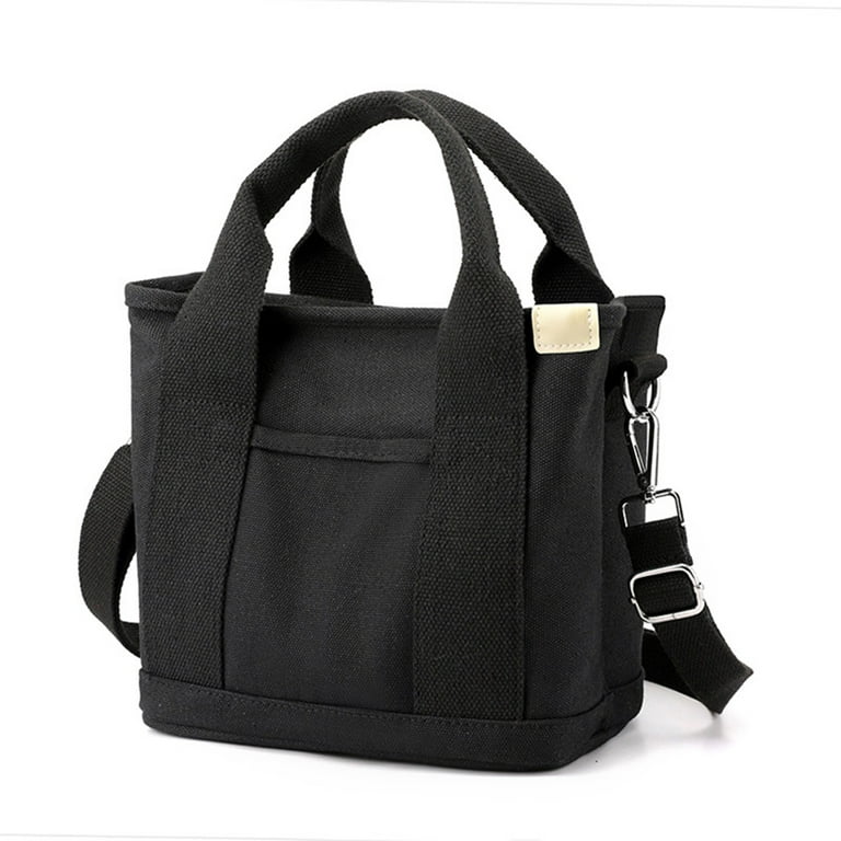 Black Canvas Bag With Zipper And Inner Pocket (35x40) NWT-03-03
