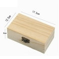 thumbnail image 1 of Gerich Plain Wood Wooden Square Hinged Storage Boxes Craft Gift Box,L, 1 of 10