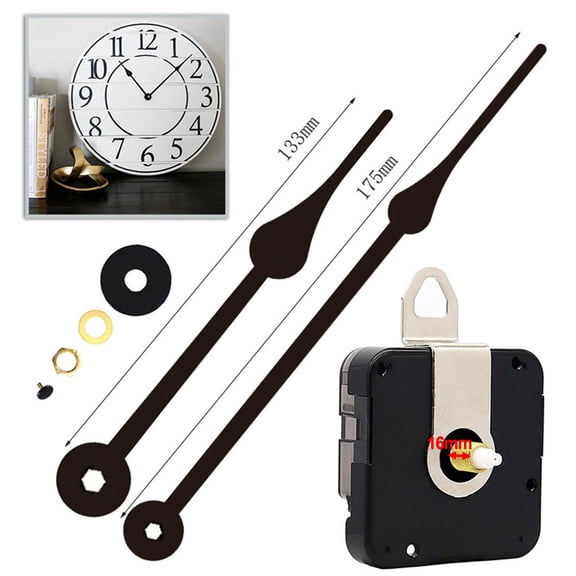 Gerich Quality Silent Quartz DIY Mechanism Movement Kit Large Long Hands Clock Movement High Torque Wall Clock Accessories Black Home Decor