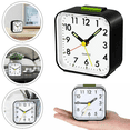 thumbnail image 1 of Gerich Quartz Alarm Clock with Night Light no Tick Snooze Silent Small Bedside Clocks Black, 1 of 13