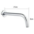 thumbnail image 1 of Gerich Shower Head Extension Arm, 8 inch Extender Straight Angled Extra Hose Pipe Shower Accessory Part,Stainless Steel Finish, 1 of 5
