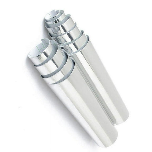 Gerich Silver Chrome Mirror 30x152cm Wrap Film Car Sticker Decal Sheet Bubble