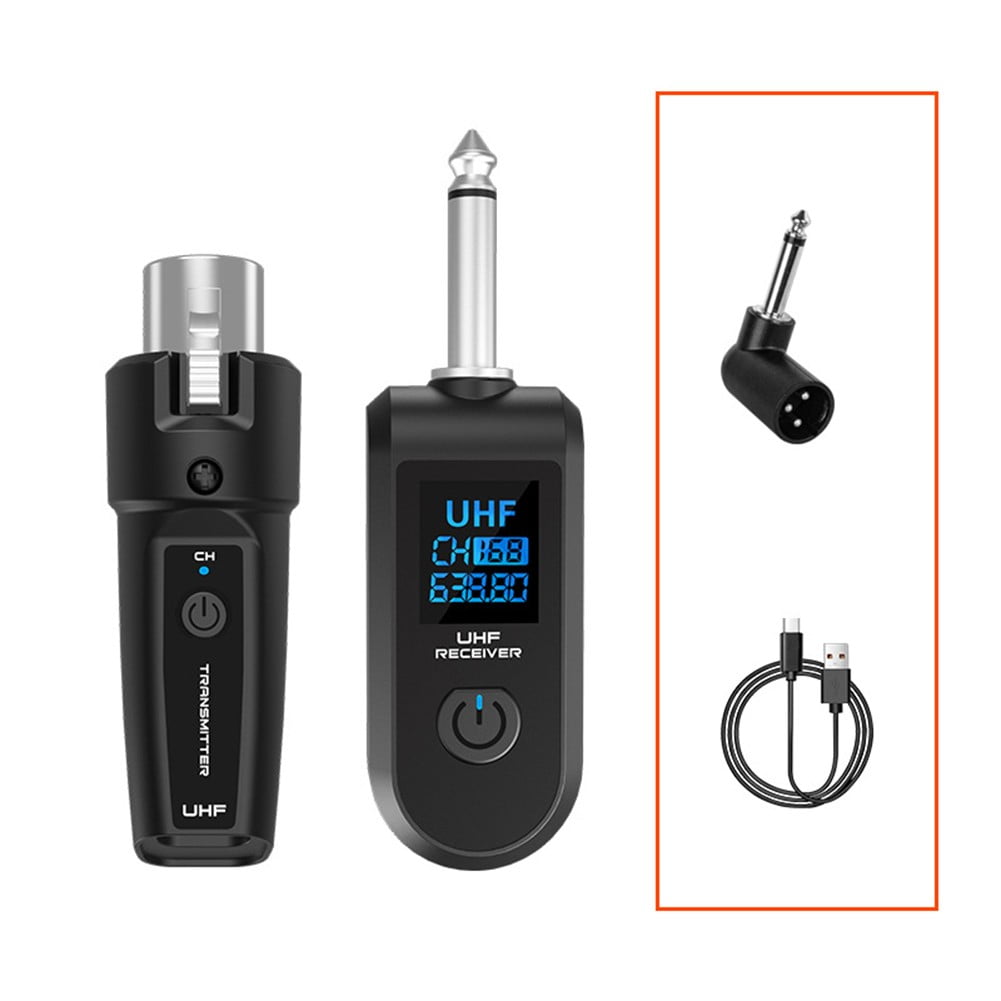 Gerich Wireless Guitar UHF XLR Adapter Transmitter Receiver Mic Set for Mic Audio Mixer Wireless Systems Pro Audio Equipment
