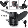 thumbnail image 1 of Gerich for Tohatsu Nissan Mercury 4-6HP 3R1W64516-0 Aluminum Outboard Propeller 7.8 x 8, 1 of 11