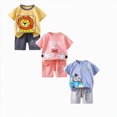 thumbnail image 1 of Gerichy 6 Pieces Infant Toddler Baby Boy Summer Clothes 3 6 12 18 Months 2T 3T 4T 5T Boys Outfits Short Sleeve T-shirts and Shorts Dinosaur Shorts Set, 1 of 7