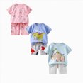 thumbnail image 1 of Gerichy 6-Pieces Toddler Baby Boy Summer Outfit Funny Letter T-Shirts Top Shorts Set 6 12 18 24 Months 2T 3T 4T Infant Boy Summer Clothes, 1 of 7
