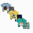 thumbnail image 1 of Gerichy 6PCS Infant Toddler Summer Baby Boy Clothes Short Sleeve Cartoon Pattern Tops and Shorts Outfit Set for 0 6 12 18 24 Months 2T 3T, 1 of 7