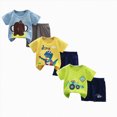 thumbnail image 1 of Gerichy 6PCS Infant Toddler Summer Baby Boy Clothes Short Sleeve Cartoon Pattern Tops and Shorts Outfit Set for 0 6 12 18 24 Months 2T 3T, 1 of 7