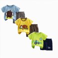 thumbnail image 1 of Gerichy 6PCS Infant Toddler Summer Baby Boy Clothes Short Sleeve Cartoon Pattern Tops and Shorts Outfit Set for 0 6 12 18 24 Months 2T 3T, 1 of 7