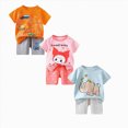 thumbnail image 1 of Gerichy 6Pcs Toddler T Shirt and Shorts Baby Boy Summer Clothes Boys Dinosaur Sets 3 6 12 18 24 Months 2T 3T 4T Kids Matching Outfits, 1 of 7