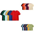 thumbnail image 1 of Gerichy A Style Boys Tee 7-Pack Boys Summer Tops Tees Kids Short Sleeve Crew Neck T Shirt Toddler Boys Solid Tee Shirts for Boys Girls, 1 of 9