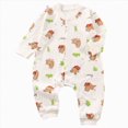 thumbnail image 1 of Gerichy Baby Boy Girl Bodysuit Infant Baby Cotton Bodysuits Child Printing Newborn Button-Neck Long Sleeved Long Rompers 0-18 Months, 1 of 7