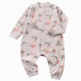 thumbnail image 1 of Gerichy Baby Boy Girl Bodysuit Infant Baby Cotton Bodysuits Child Printing Newborn Button-Neck Long Sleeved Long Rompers 0-18 Months, 1 of 7