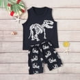thumbnail image 1 of Gerichy Baby Boy Outfits Summer Outfits Set For Kids Boys Baby Toddler Cartoon Car Outfits Vest Sleeveless Printed Boys Tops+Shorts Suit Boys Bodysuits Vest+Shorts Kids Boys Girls Dinosaur Set, 1 of 5