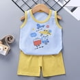 thumbnail image 1 of Gerichy Baby Boy Outfits Summer Outfits Set For Kids Boys Baby Toddler Cartoon Outfits Vest Sleeveless Printed Dinosaur Tops+Shorts Boys Girls Summer Dinosaurs Clothes, 1 of 5