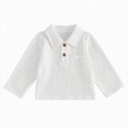 thumbnail image 1 of Gerichy Baby Boys Clothes Toddler Infant Boy Button-down Shirt Tops Cotton Linen Long Sleeve Fall T-Shirt 6M-3T, 1 of 7