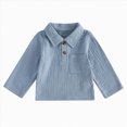 thumbnail image 1 of Gerichy Baby Boys Clothes Toddler Infant Boy Button-down Shirt Tops Cotton Linen Long Sleeve Fall T-Shirt 6M-3T, 1 of 7