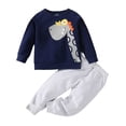 thumbnail image 1 of Gerichy Baby Boys Fall Winter Outfits, Baby Boy Outfits Toddler Baby Boy Girl Toddler Baby Boys Long Sleeve Cute CArtoon Animals Sweatshirt Blouse Tops Solid Trousers Pants Outfit Set 2PCS Clothes, 1 of 6